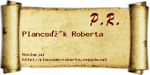 Plancsák Roberta névjegykártya